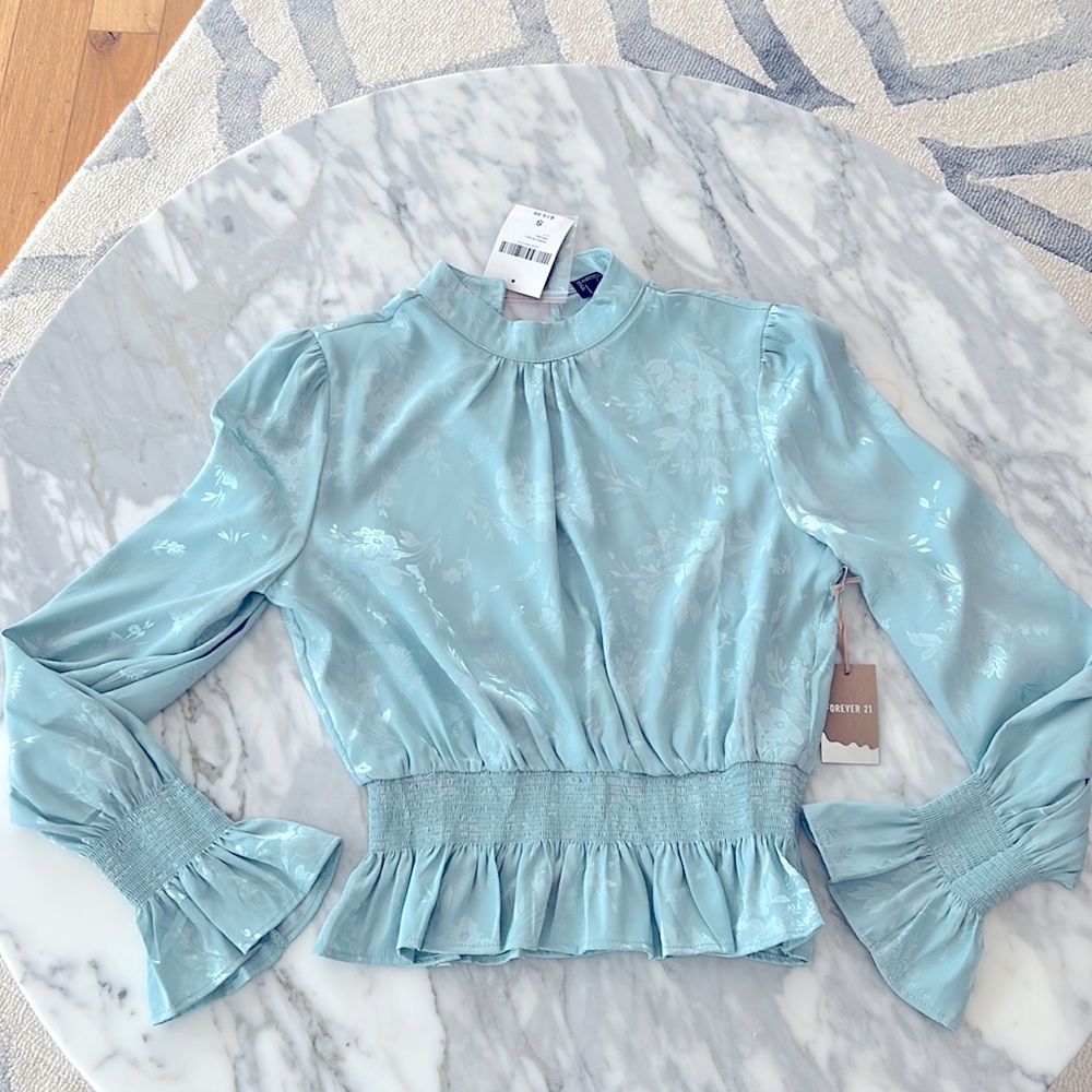 Romantic silk style blouse
